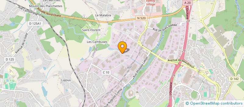 localisation de l'entreprise SCI LA TERRASSONNAISE à LIMOGES