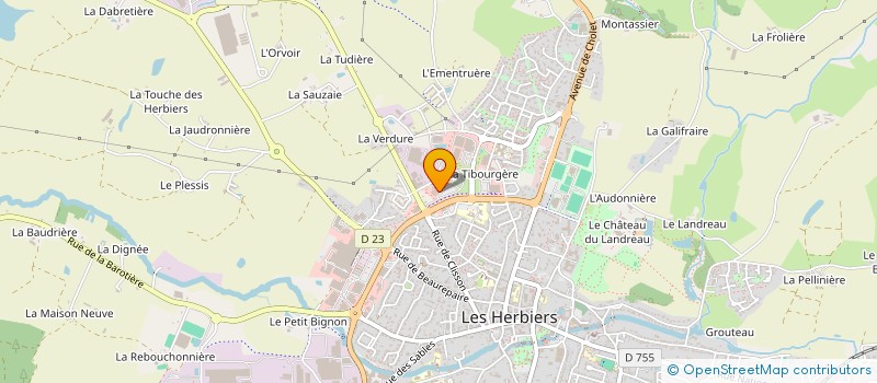 localisation de l'entreprise SCI LA TIBOURGERE à LES HERBIERS