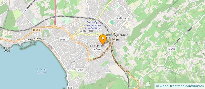 localisation de l'entreprise SCI LA TOSCANE à SAINT-CYR-SUR-MER