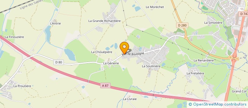 localisation de l'entreprise SCI LA TOUCHE  AUBIGNY-LES CLOUZEAUX