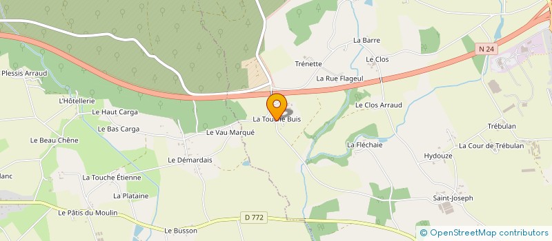 localisation de l'entreprise SCI LA TOUCHE BUIS  GUER