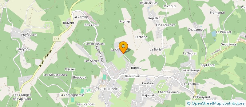 localisation de l'entreprise SCI LA TOULONAISE  CHAMPCEVINEL