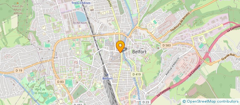 localisation de l'entreprise SCI LA TOUR à BELFORT