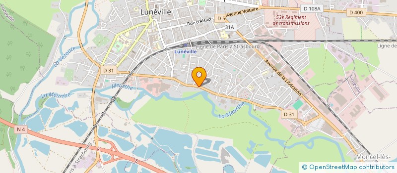 localisation de l'entreprise SCI LA TOUR  LUNEVILLE