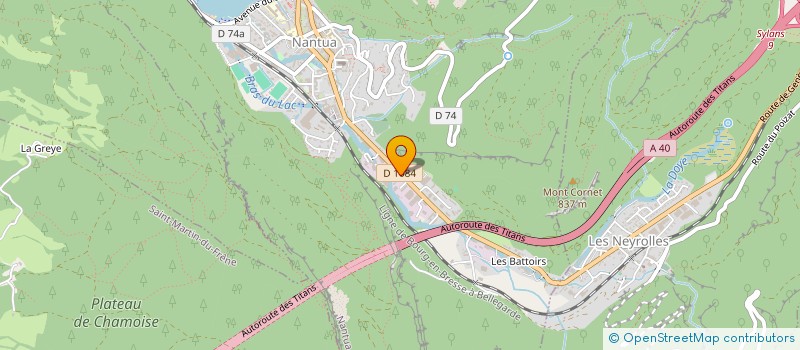 localisation de l'entreprise SCI LA TOUR  NANTUA