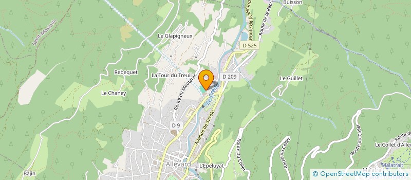 localisation de l'entreprise SCI LA TOUR DE REVE  ALLEVARD