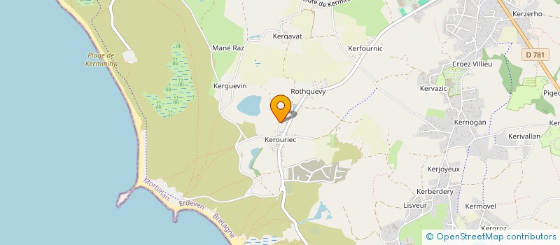 localisation de l'entreprise SCI LA TOUR DU BONHEUR  ERDEVEN