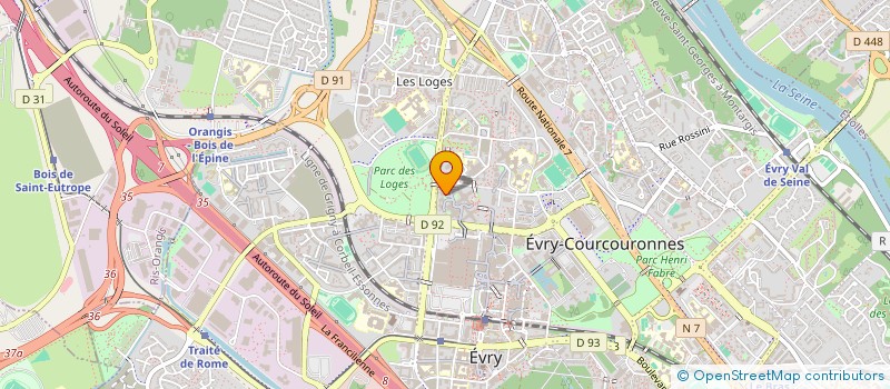 localisation de l'entreprise SCI LA TOUR DU PIN à EVRY-COURCOURONNES