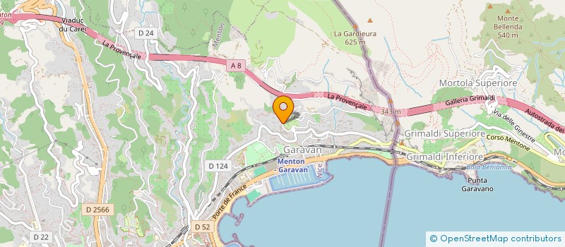 localisation de l'entreprise SCI LA TOURETTE à MENTON