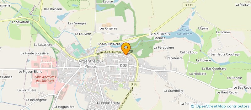 localisation de l'entreprise SCI  LA TREBOULISTE  ARGENTRE-DU-PLESSIS