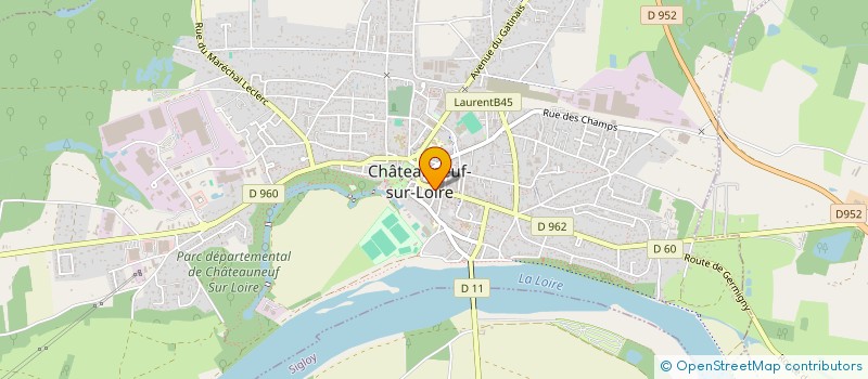 localisation de l'entreprise SCI LA TREILLE à CHATEAUNEUF-SUR-LOIRE