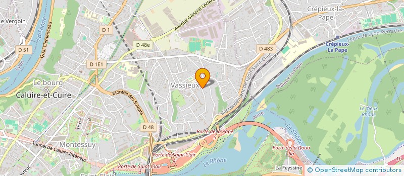 localisation de l'entreprise SCI LA TREILLE  CALUIRE-ET-CUIRE