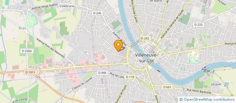 localisation de l'entreprise SCI LA TUILE BLANCHE  VILLENEUVE-SUR-LOT