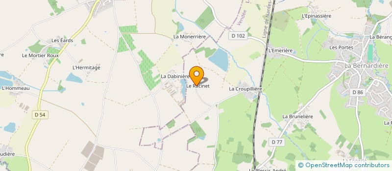 localisation de l'entreprise SCI LA TUILERIE D'HERY  LA BERNARDIERE