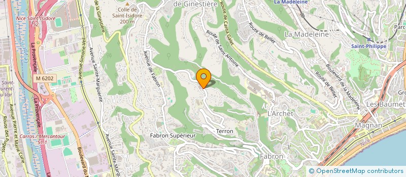 localisation de l'entreprise SCI LA VALBERGANE à NICE