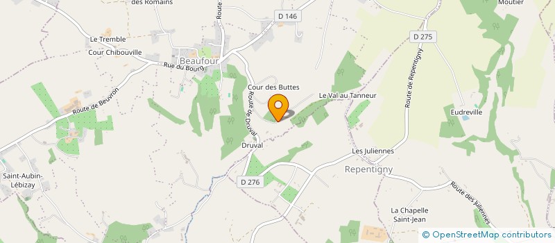 localisation de l'entreprise SCI LA VALLEE AUX TANNEURS  BEAUFOUR-DRUVAL