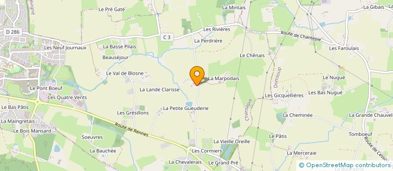 localisation de l'entreprise SCI LA VALLEE DES ARCS à CHANTEPIE