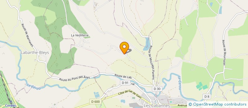 localisation de l'entreprise SCI LA VALLEE DU TARN  LES CABANNES