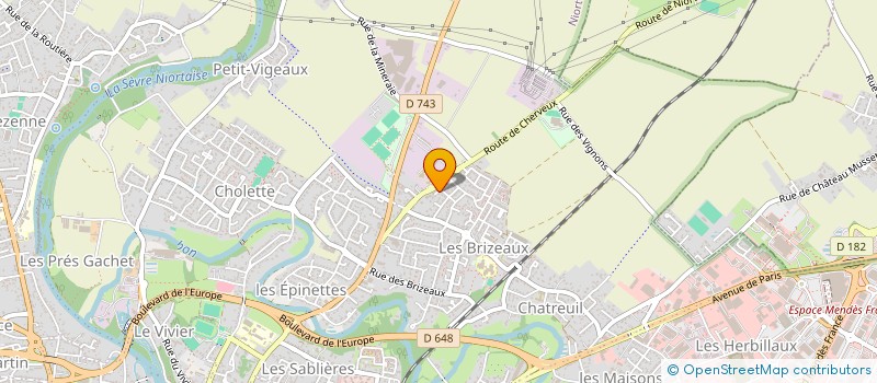 localisation de l'entreprise SCI LA VALLEE VERTE  NIORT