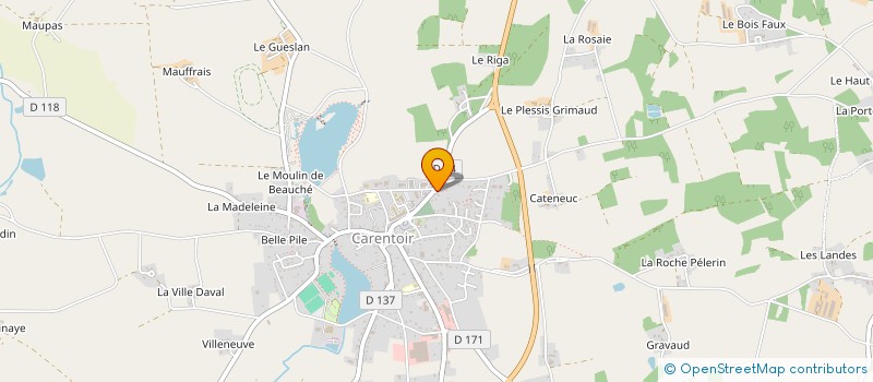 localisation de l'entreprise SCI LA VALLIERE  CARENTOIR