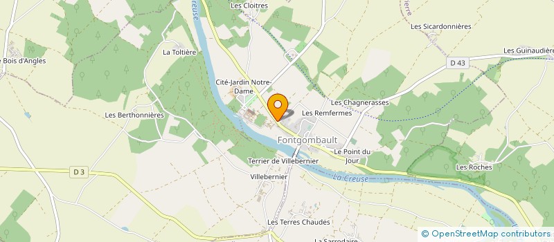 localisation de l'entreprise SCI LA VARENNE LE BOURG à FONTGOMBAULT