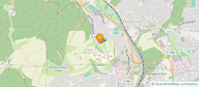 localisation de l'entreprise SCI LA VAVOILLERES  BETHONCOURT