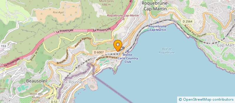 localisation de l'entreprise SCI LA VELA à ROQUEBRUNE-CAP-MARTIN