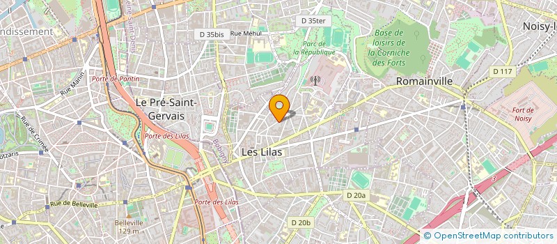 localisation de l'entreprise SCI LA VERNADE à LES LILAS