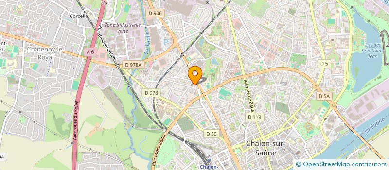 localisation de l'entreprise SCI LA VERRERIE à CHALON-SUR-SAONE