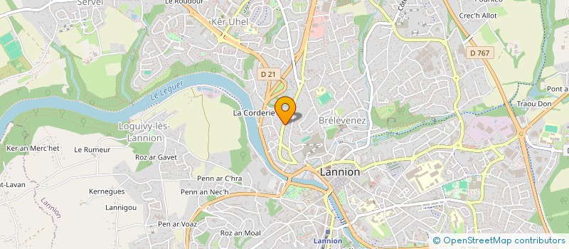 localisation de l'entreprise SCI LA VERTE ALLEE  LANNION