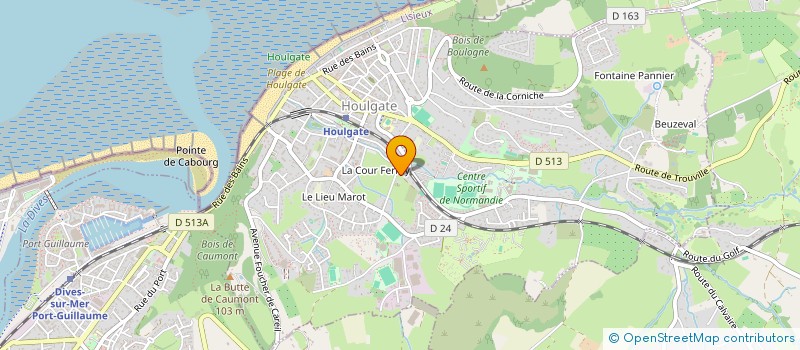 localisation de l'entreprise SCI LA VERTE VALLEE  HOULGATE