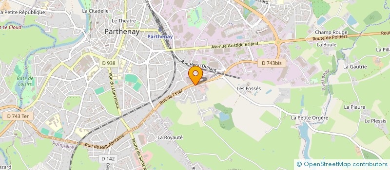 localisation de l'entreprise SCI LA VIAUDIERE à PARTHENAY