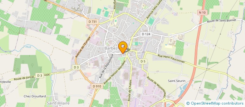 localisation de l'entreprise SCI LA VIEILLE AUBERGE  BARBEZIEUX-SAINT-HILAIRE