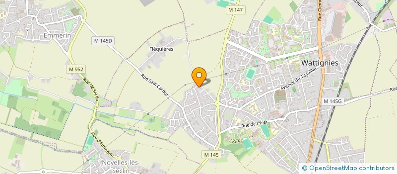 localisation de l'entreprise SCI LA VIGNE BLANCHE D'EPERNAY  WATTIGNIES