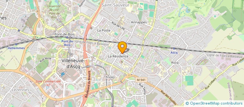 localisation de l'entreprise SCI LA VIGNE VINS RESIDENCE à VILLENEUVE-D'ASCQ