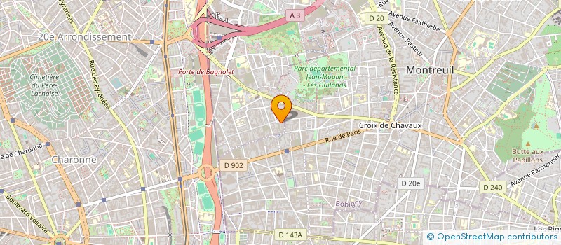 localisation de l'entreprise SCI LA VILAINE  BAGNOLET