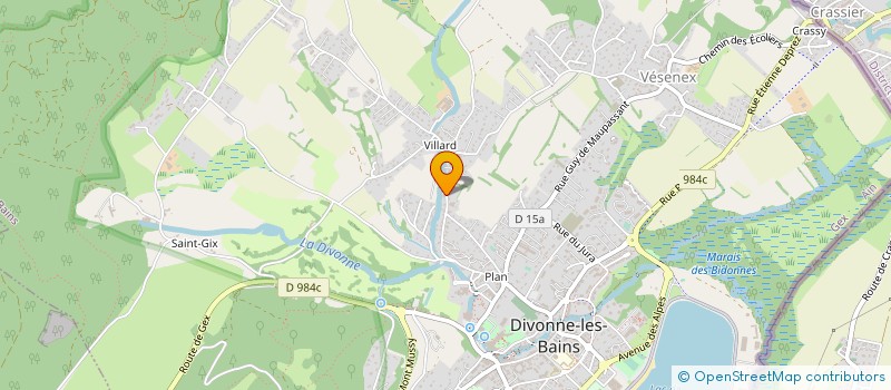 localisation de l'entreprise SCI LA VILLARDIERE à DIVONNE-LES-BAINS