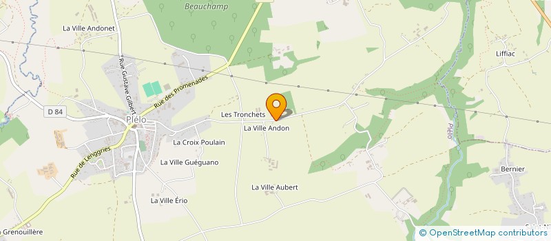 localisation de l'entreprise SCI LA VILLE ANDON à PLELO