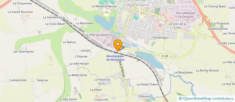 localisation de l'entreprise SCI LA VILLE ES FONDS  MONTAUBAN-DE-BRETAGNE