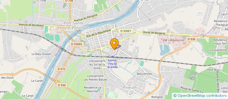 localisation de l'entreprise SCI LA VILLE SUD  SAINTE-FOY-LA-GRANDE