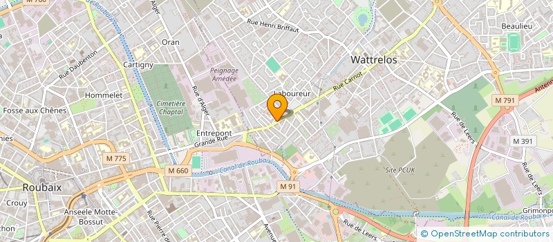 localisation de l'entreprise SCI LA VISCOURT  WATTRELOS