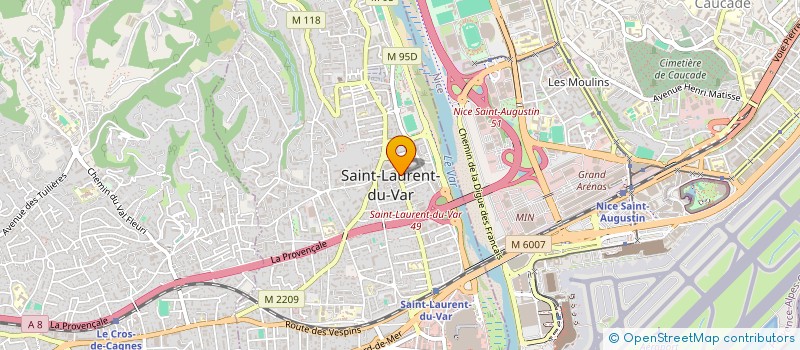 localisation de l'entreprise SCI LA VOIE BLEUE à SAINT-LAURENT-DU-VAR