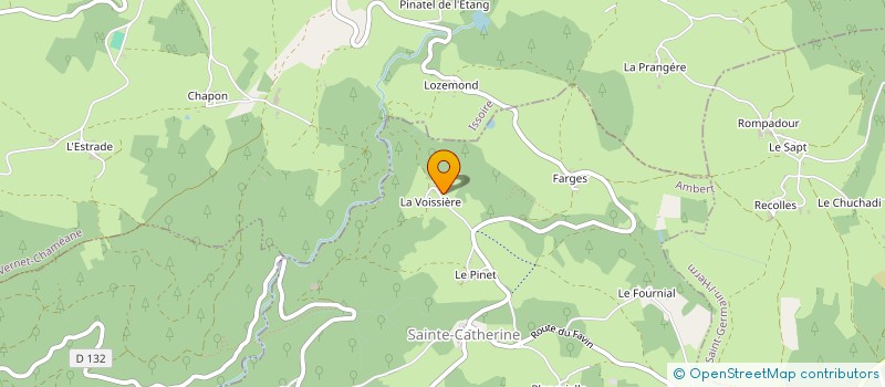 localisation de l'entreprise SCI LA VOISSIERE à LE VERNET-CHAMEANE
