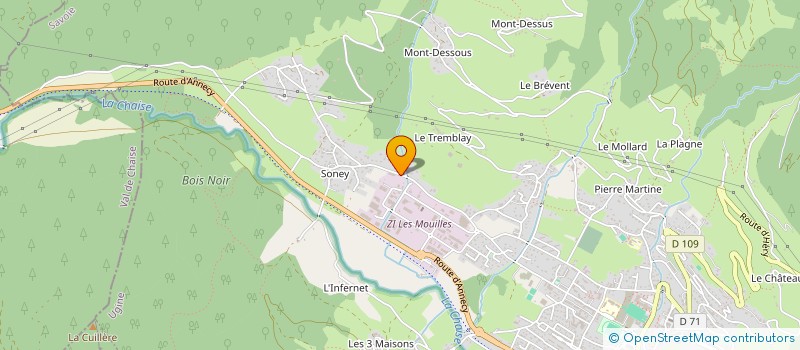 localisation de l'entreprise SCI LA VOLONTE  UGINE