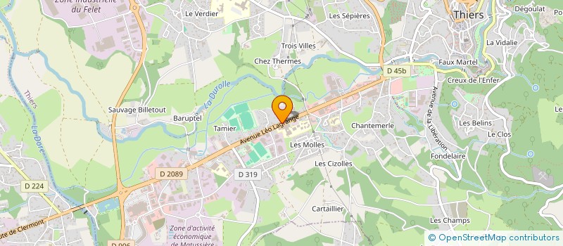 localisation de l'entreprise SCI LA VOLPIE  THIERS