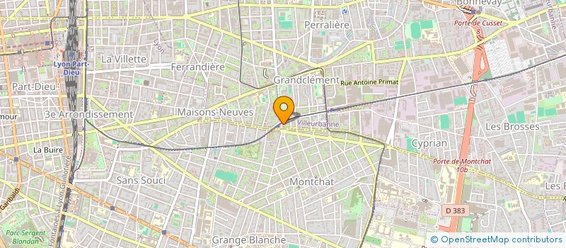 localisation de l'entreprise SCI LA VOSNE 2000  VILLEURBANNE