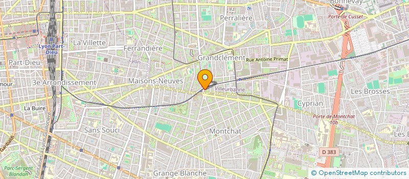 localisation de l'entreprise SCI LA VOSNE  VILLEURBANNE