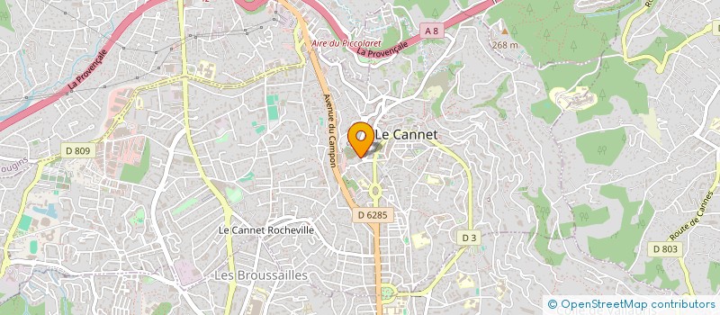 localisation de l'entreprise SCI LA VOUSCATIERE à LE CANNET