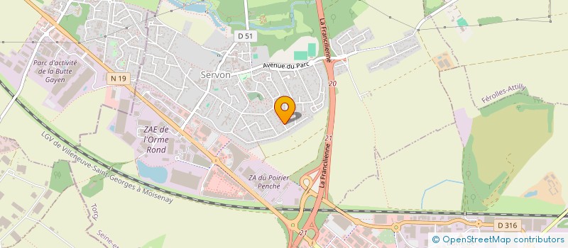 localisation de l'entreprise SCI LAB  SERVON