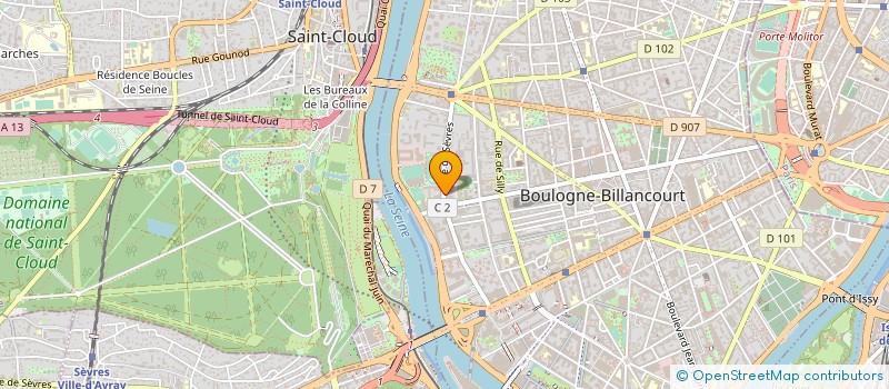 localisation de l'entreprise SCI LAB TOURNEZY à BOULOGNE-BILLANCOURT